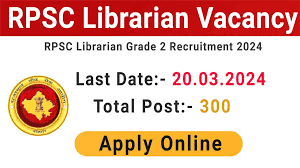 RPSC Librarian Grade II Online Form 2024 - Apply Now for Exciting Opportunities!