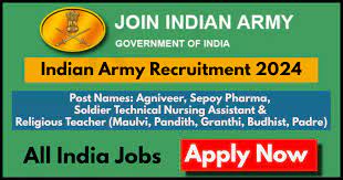 Army Agniveer Religious Instructor, Sepoy Pharma CEE Online Form 2024, Nursing Assistant -Apply Now for Exciting Opportunities!