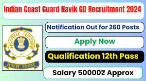 Indian Coast Guard Navik (General Duty) 02/2024 Recruitment 2024 – Apply Online for 260 Posts - Apply Now for Exciting Opportunities!